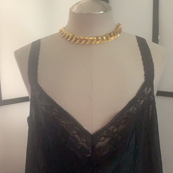 Vintage Women’s Black Slip Size 44 Plus Size I381 - Picture 2 of 9